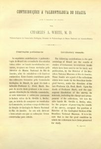 White, 1887 - Contribuições á paleontologia do Brazil_capa